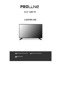 Mode d’emploi Proline L3237HD Téléviseur LED