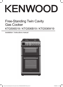 Bruksanvisning Kenwood KTG506B19 Spis