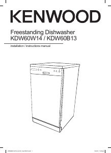 Manual Kenwood KDW60B13 Dishwasher