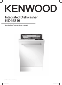 Manual Kenwood KID45S16 Dishwasher