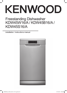 Manual Kenwood KDW45B16A Dishwasher