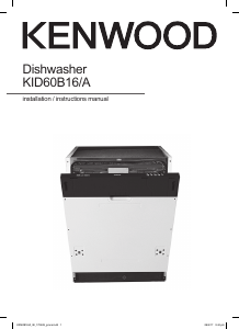 Manual Kenwood KID60B16A Dishwasher