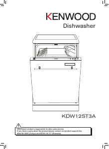 Manual Kenwood KDW12ST3A Dishwasher