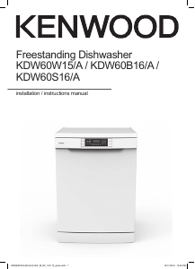 Manual Kenwood KDW60B16A Dishwasher