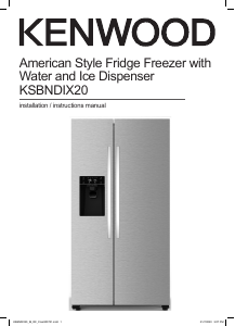 Manual Kenwood KSBNDIX20 Fridge-Freezer