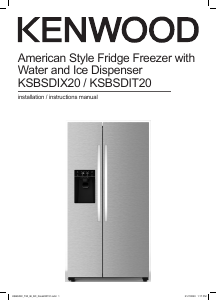 Bruksanvisning Kenwood KSBSDIT20 Kyl-frys