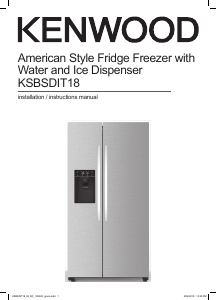 Manual Kenwood KSBSDIT18 Fridge-Freezer