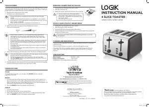 Manual Logik L04TC19 Toaster