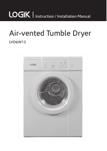 Bruksanvisning Logik LVD6W13 Torktumlare