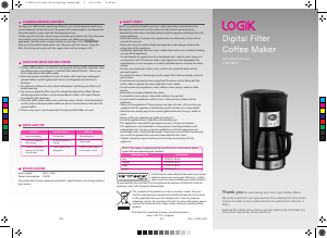 Bruksanvisning Logik L12FCB10 Kaffebryggare