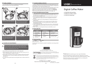 Manual Logik LC10DCC12 Coffee Machine