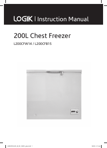 Manual Logik L200CFW14 Freezer