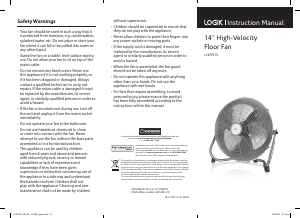 Handleiding Logik L14FFS15 Ventilator