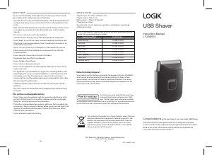Handleiding Logik L1USBS10 Scheerapparaat