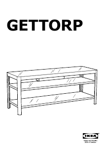 मैनुअल IKEA GETTORP टीवी बैंच