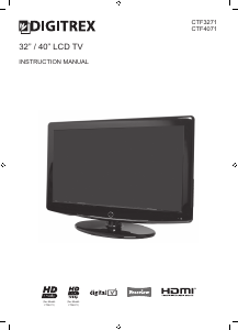 Manual DIGITREX CTF3271 LCD Television