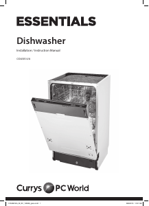 Manual Currys Essentials CID45B16A Dishwasher