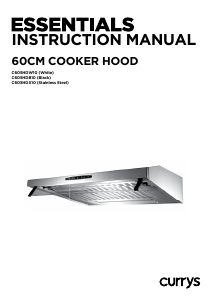 Handleiding Currys Essentials C60SHDW10 Afzuigkap