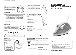 Handleiding Currys Essentials C12IR13 Strijkijzer