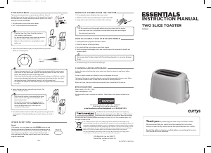 Handleiding Currys Essentials C02TW13 Broodrooster