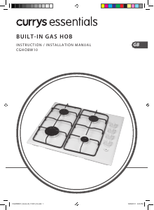 Handleiding Currys Essentials CGHOBW10 Kookplaat