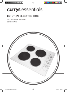 Handleiding Currys Essentials CSPHOBW10 Kookplaat