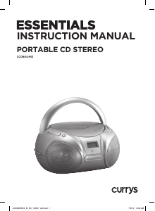 Bruksanvisning Currys Essentials CCDBOOM13 Stereoanläggning