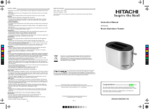 Bruksanvisning Hitachi HPT521BA Brödrost