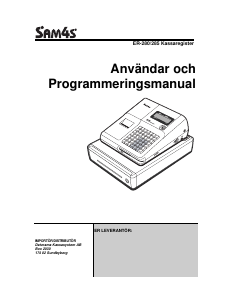 Bruksanvisning SAM4s ER-285 Kassaregister