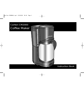 Manual Carlton CM2000 Coffee Machine