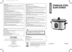 Manual Carlton C33SCSS09 Slow Cooker