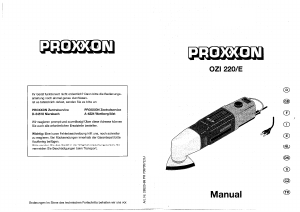 Handleiding Proxxon OZI 220/E Deltaschuurmachine