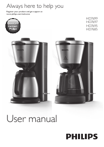 Manual Philips HD7685 Intense Coffee Machine