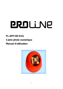 Mode d’emploi Proline PL-DPF150 EGG Cadre photo numérique