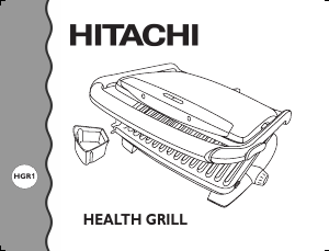 Manual Hitachi HGR1 Contact Grill