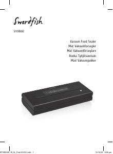 Bruksanvisning Swordfish SFVSB16E Vakuumpackare