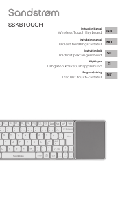 Bruksanvisning Sandstrøm SSKBTOUCH Tastatur