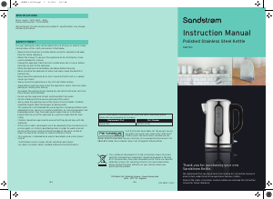 Handleiding Sandstrøm SKET411 Waterkoker