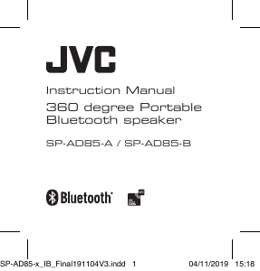 Bruksanvisning JVC SP-AD85-B Högtalare