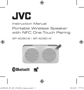 Handleiding JVC SP-AD90-B Luidspreker