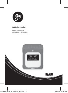Manual Goji GCDABN14 Alarm Clock Radio