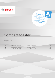 Manual Bosch TAT3P420GB Toaster