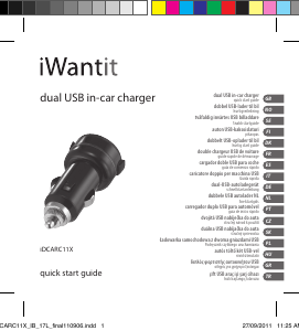 Εγχειρίδιο iWantit iDCARC11X Φορτιστής αυτοκινήτου