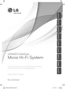 Handleiding LG XA66 Stereoset