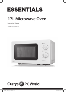 Bruksanvisning Currys Essentials C17MW20 Mikrovågsugn