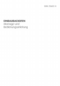Bedienungsanleitung BEKO OIM 25603 X Backofen