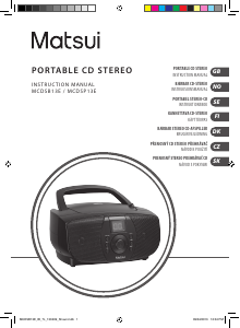 Manual Matsui MCDSP13E Stereo-set