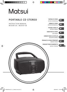 Manuál Matsui MCDSP13E Stereo souprava