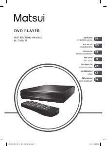 Manual Matsui M1DVD12E DVD Player