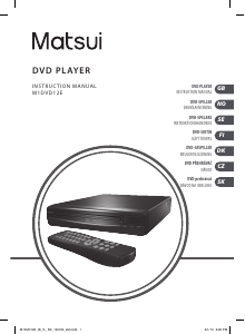 Návod Matsui M1DVD12E DVD prehrávač